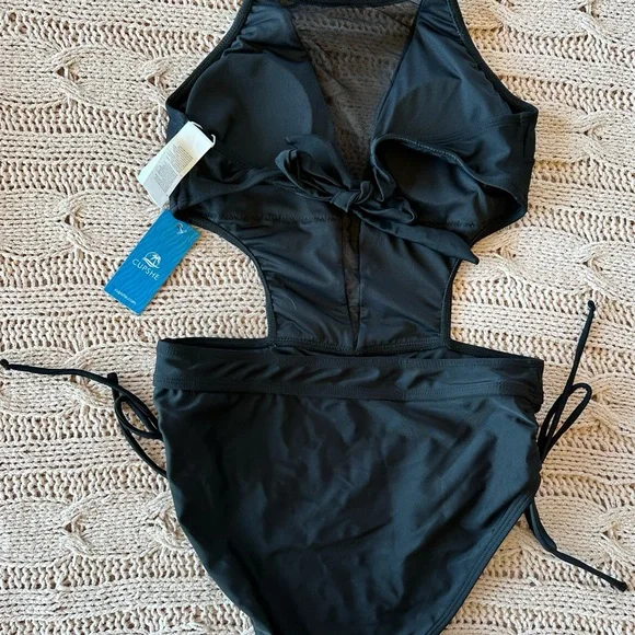 Cupshe one piece swimsuit Black NWT - Picture 3 of 4